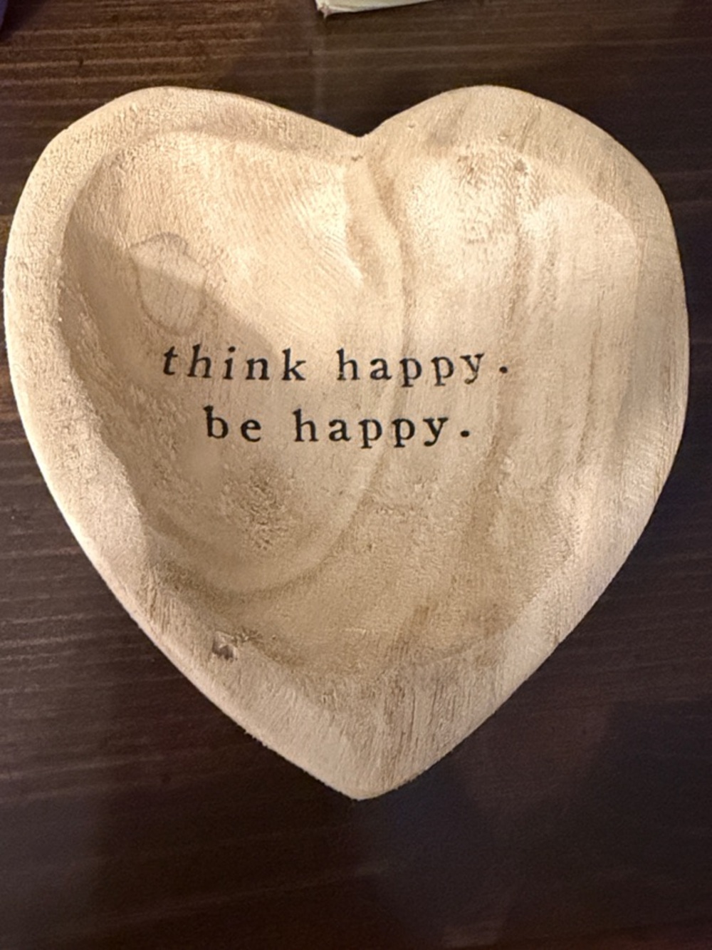 Mud Pie Heart Wall Decor in Natural Beige with Black Text